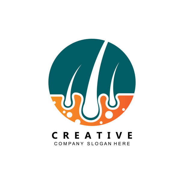 头发护理标志矢量图标皮肤健康插图设计概念图片下载