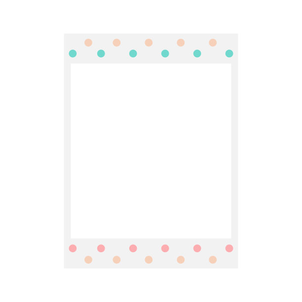 卡通可爱复古即时相框。现代设计与灰色的基础颜色和圆点图案。孤立在白色背景，平面设计，矢量，插图，EPS10图片下载