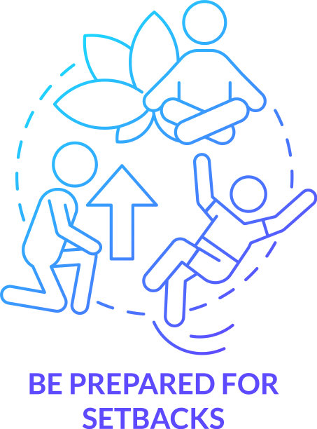 准备挫折蓝色渐变概念图片下载