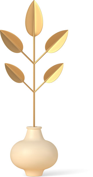 金枝3d与叶子在锅模板图片下载