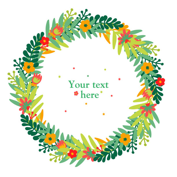 花环花斯堪的纳维亚涂鸦春天或图片下载