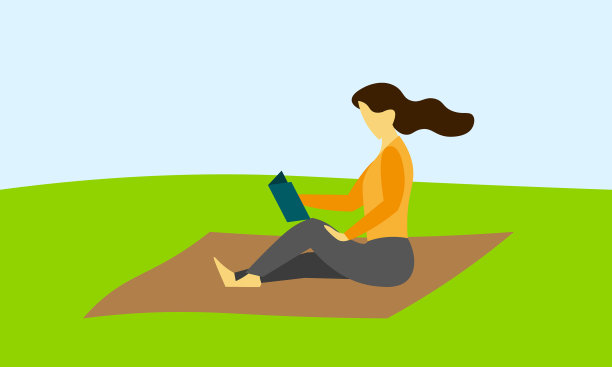 女人读书的概念图片下载