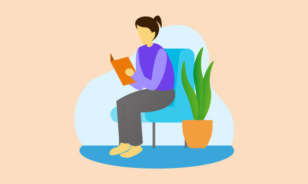 女人读书的概念图片下载