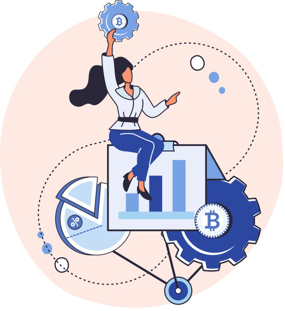 加密货币比特币挖矿比喻区块链图片下载