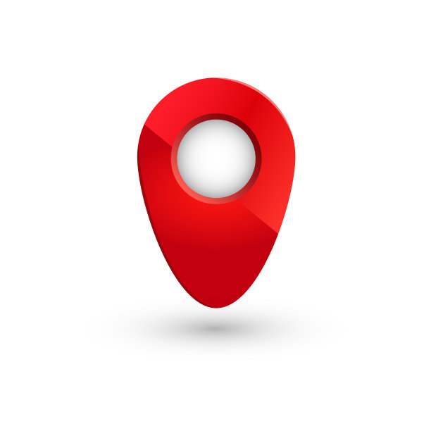 红色GPS定位pin图标图片下载