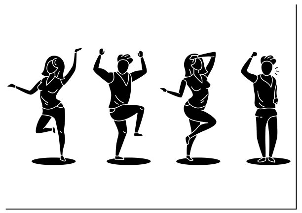 不同姿势的人字形图标设置图片下载