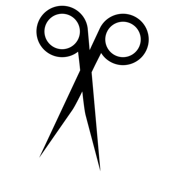 剪刀图标剪发和美容沙龙图片下载