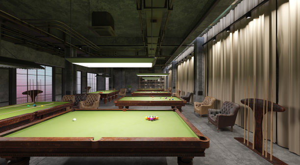 泳池室内3d插图图片下载