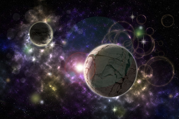 抽象，宇宙，丰富多彩的背景设计艺术品图片下载