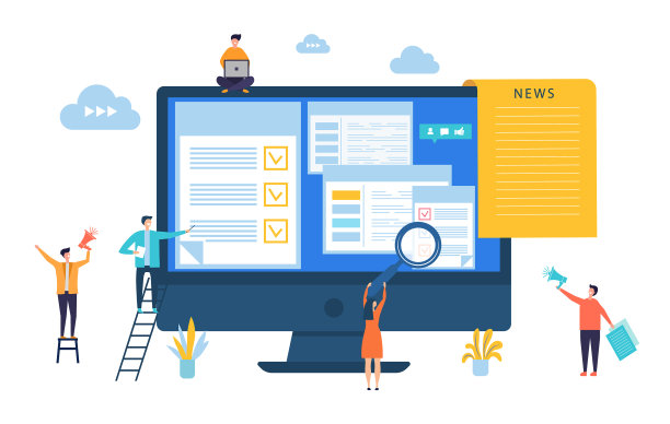 新闻更新数字新闻在线报概念图片下载