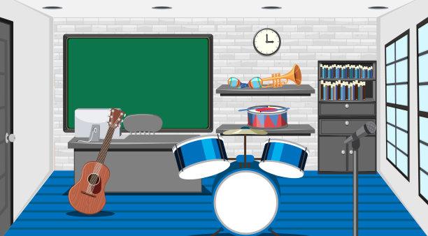 学校音乐教室室内概念图片下载