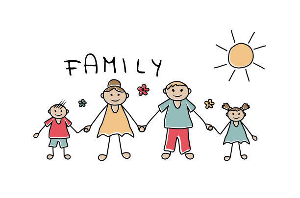 幸福的家庭，为您设计草图图片下载