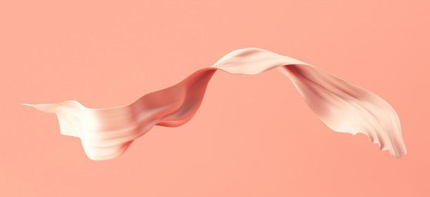 优雅的奶油色织物孤立在时尚布料三维背景与抽象的化妆纺织图案材料设计或波纹米色帆布时尚编织纹理和光滑的缎面织物编织棉花。图片下载