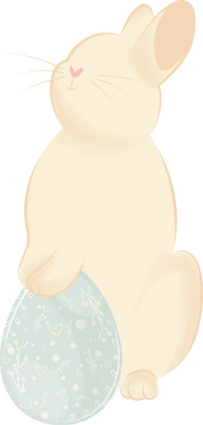 孤立可爱的复活节兔子动物图片下载