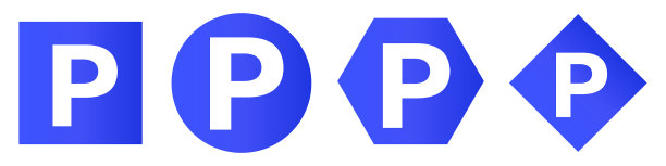 一组蓝色的停车场图标图片下载