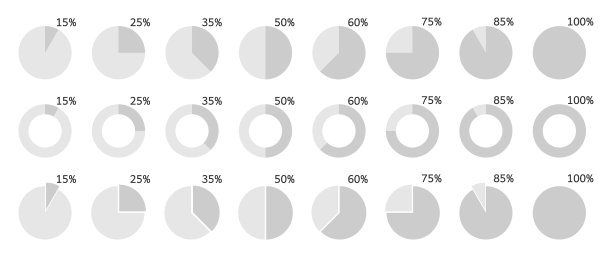 饼图百分比图标设置圆形图形图片下载