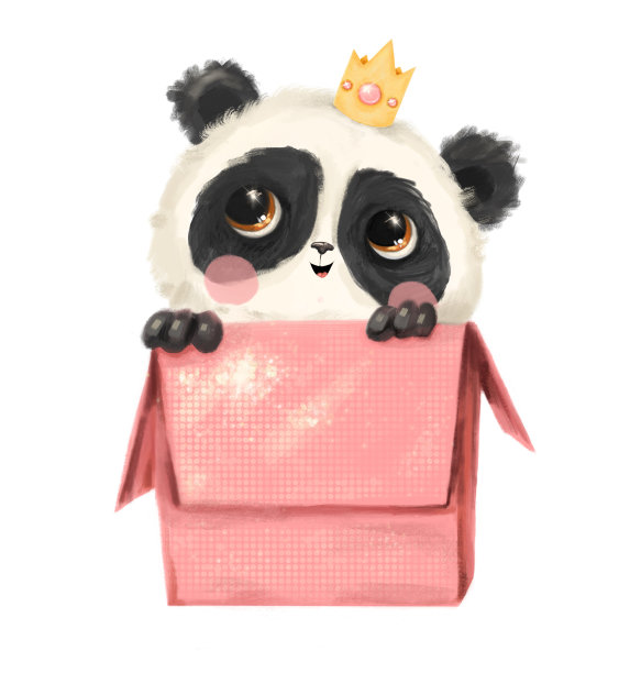 可爱的卡通快乐的微笑可爱的可爱的可爱的水彩可爱的中国熊猫幼崽图片下载