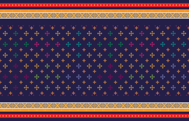 抽象几何和部落图案，使用设计当地的织物图案，设计灵感来自土著部落。几何矢量图图片下载
