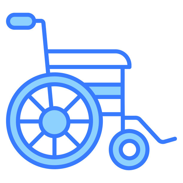 轮椅现代概念设计，矢量插图图片下载