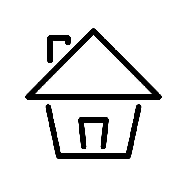 家瘦线图标孤立在白色背景。图片下载