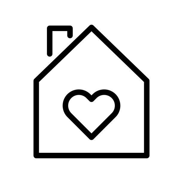 家瘦线图标孤立在白色背景。图片下载