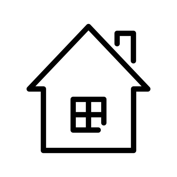 家瘦线图标孤立在白色背景。图片下载