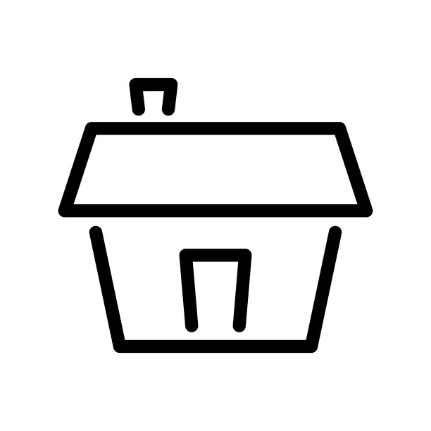 家瘦线图标孤立在白色背景。图片下载