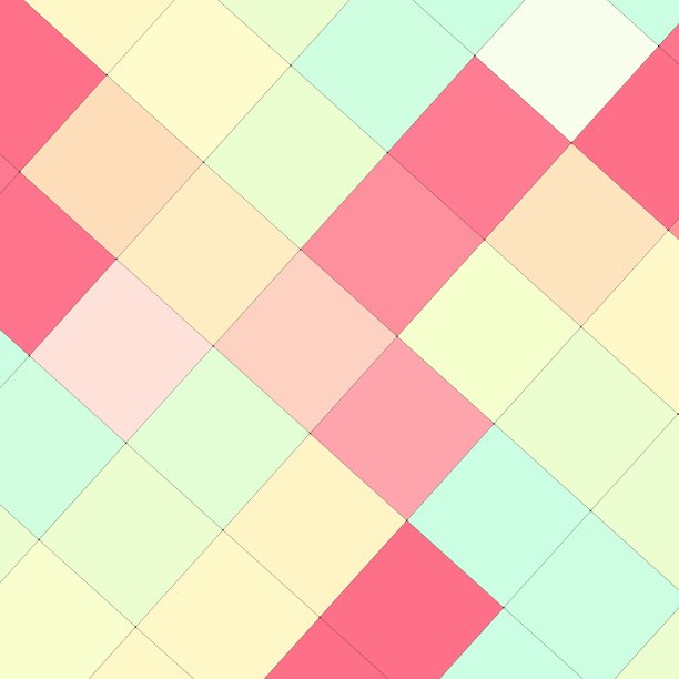 菱形正方形抽象马赛克瓷砖图案对角对称重复米色正方形或网格的正方形或细胞在多色方格背景图片下载