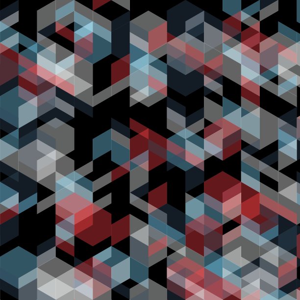 抽象装饰插图的六边形和三角形网格形状马赛克图案与彩色几何背景的墙纸图片下载