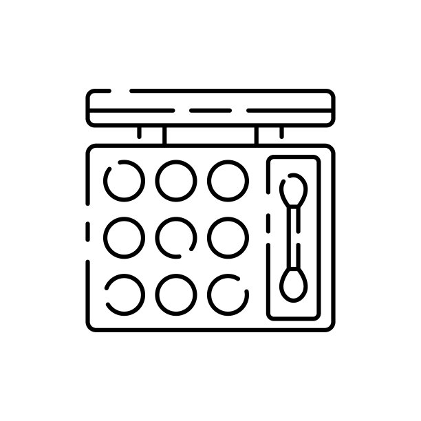 矢量图形化妆品线图标设置。轮廓和线性设计。美容。美容护理。简单的孤立。网站概念说明。标志、符号元素。眼影图片下载