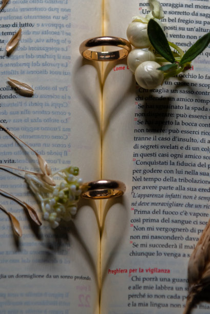 结婚作文与结婚戒指图片下载