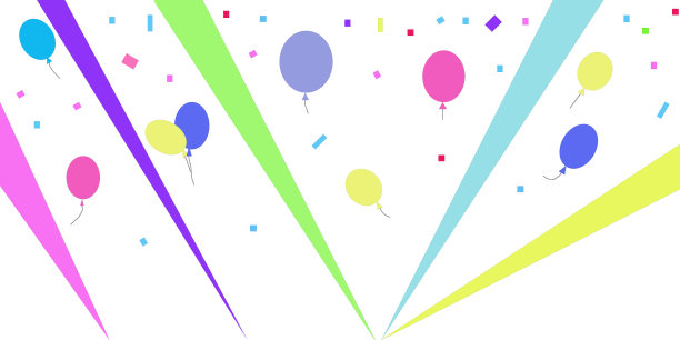 彩色的气球和线条图片下载
