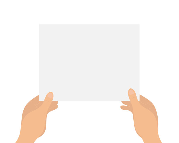 两只手拿着一张白纸一页海报或图片下载