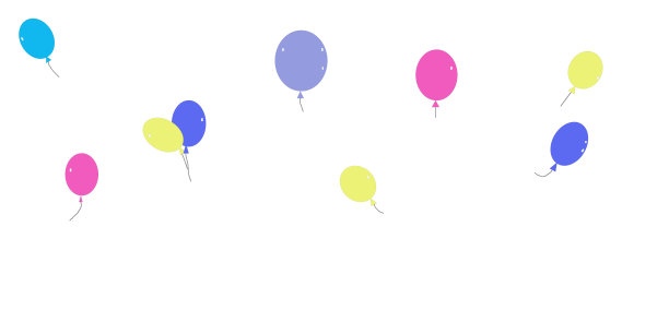 白色背景的彩色气球图片下载