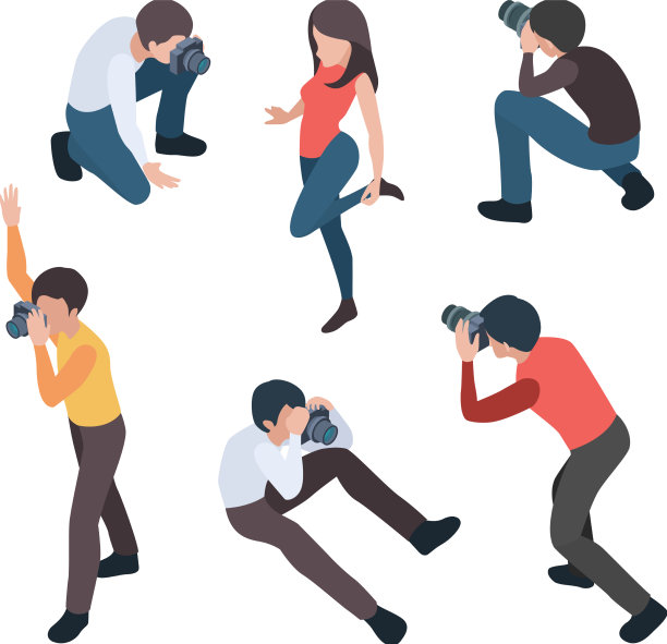 摄影师等距专业视频制作者图片下载