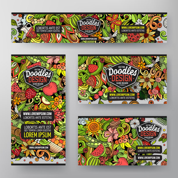 卡通涂鸦集夏天自然公司图片下载