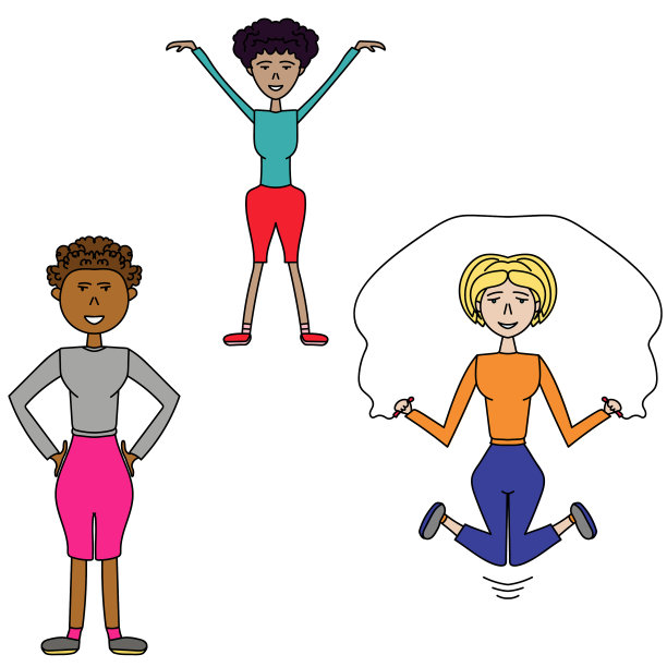 三个不同的女人喜欢运动图片下载
