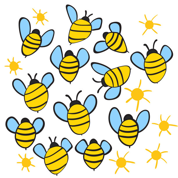 卡通蜜蜂吉祥物一只小蜜蜂飞黄蜂图片下载