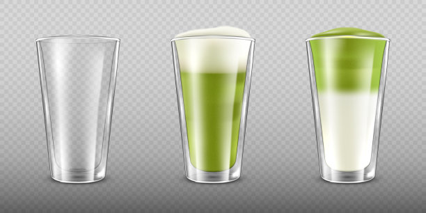 逼真的有光泽的双层玻璃满壁图片下载