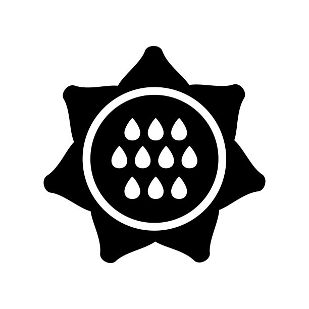 向日葵轮廓标志蔬菜图标图片下载