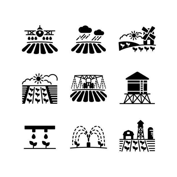 农田图标农业灌溉标志图片下载