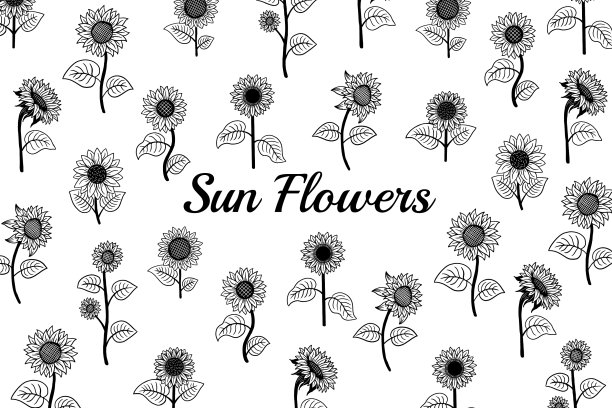 套装太阳花花卉自然雕刻手图片下载