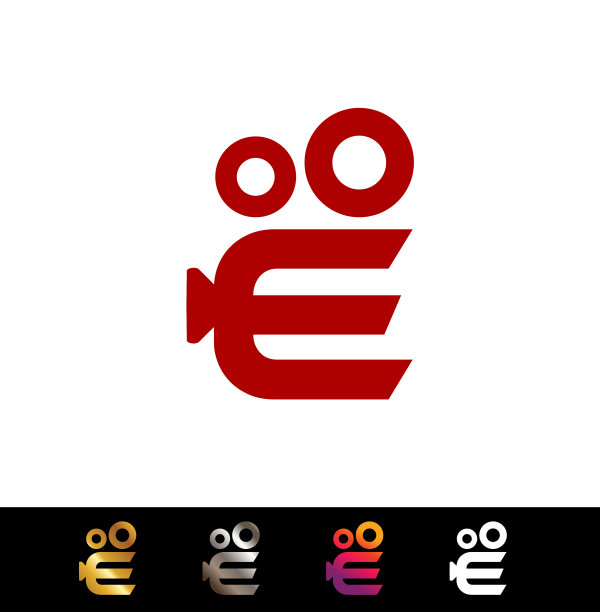 E字母视频标志图片下载