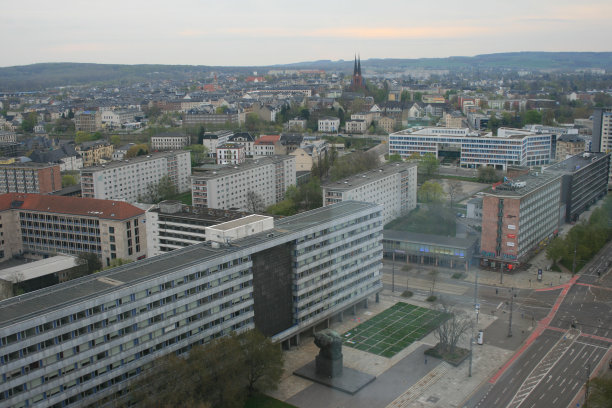 俯瞰美丽的城市建筑图片下载