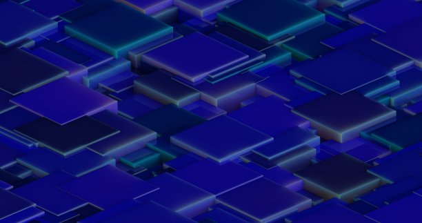 立方体块射线折射抽象几何背景图片下载