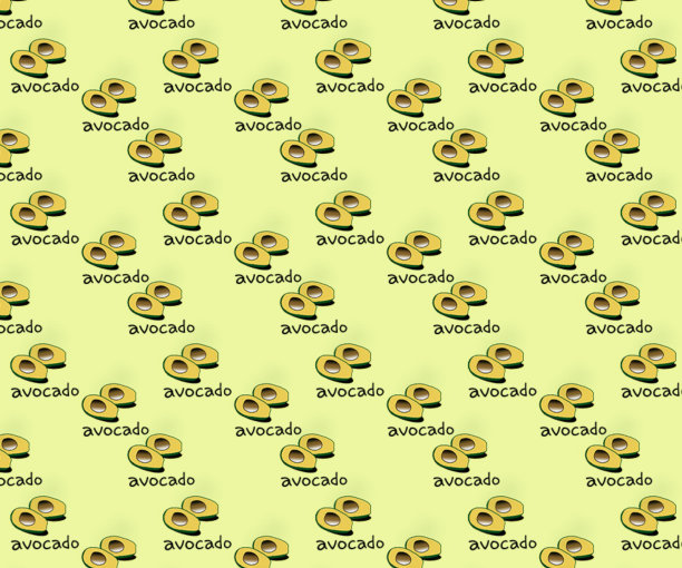 绿色鳄梨无缝图案背景图片下载