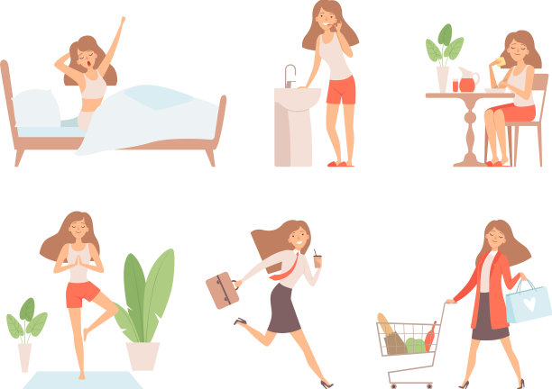 女性日常日常商务女性时间管理图片下载