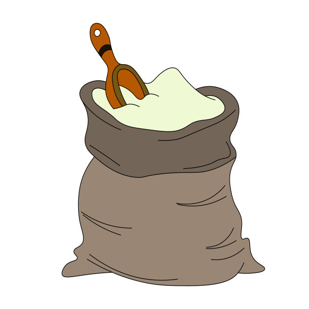 图标帆布袋在小麦面粉大麦图片下载