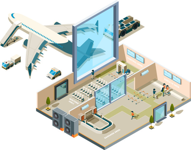 机场候机楼横截面到达图片下载