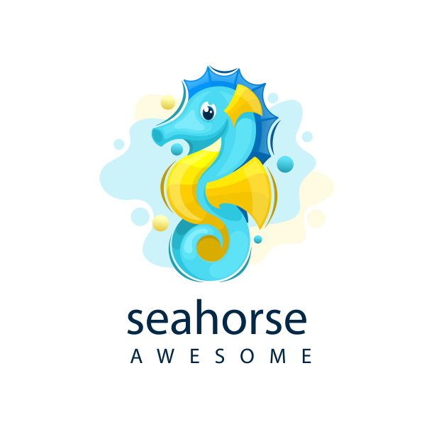 海马性格吉祥物标志图片下载